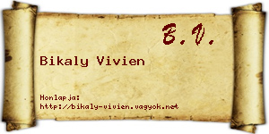 Bikaly Vivien névjegykártya